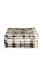 Bottega Tessile Set Cubresofá 4 Uds. (Crudo/Púrpura)