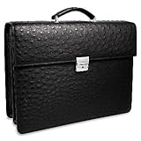 Review   / Jack Georges The Genuine Ostrich Collection Double Gusset Flap w/Open Back Pocket