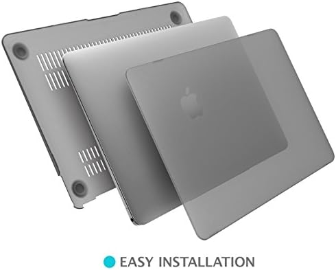 The New Macbook Case, Apple [2015 Rlease] 12'' inch Retina Display Laptop Computer [Gold, Space Gray, Silver], Hard Shell Protective Case, Smooth Matte Finish (Frost Black)