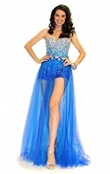 Beaded Lace Crystals Applique Crystal Chiffon/Taffeta/Tulle Homecoming Dress/Prom Dress 