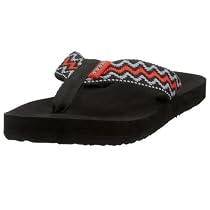 Reef Mens CONTOUR SMOOTHY BLACK/RED 9SR0307-BRE-44 10 UK