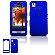 Solid Blue Rubber Feel Snap-On Cover Hard Case Cell Phone Protector for Samsung Finesse R810
