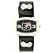 Hello Kitty Kids' HK1434 Black Strap Bow Accented Silver-Tone Watch