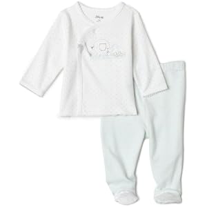 Little Me Fun Time Pant Set, White/Blue