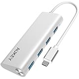 Aukey 4-Port USB 3.0 Type C Hub, Aluminum Body
