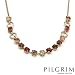 PILGRIM SKANDERBORG, DENMARK Attractive Necklace With Precious Stones - Genuine Crystals and Glass beads Beautifully Designed in Yellow Base metal and Multicolor Enamel. Total item weight 19.9g Length 17.75in