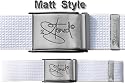 Original 2stoned wear Web Belt wide 1,57 inch in White buckle brushed matt by 2-stoned wear