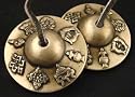 ~ SM Tibet 8 LUCKY SYMBOLS Hand Tuned TINGSHA 2.50"Dia ~