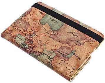 RayShop - Exquisite Map Design Rotatable PU Leather Case with Stand for iPad mini