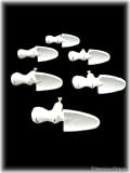 6 White Cast Iron Cabinet Knobs