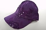 41CzMpLsq3L. SL160  Red Hat Lady Society / Floral Sequin Cap / Purple and More Purple! / Adjustable