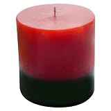 41CzRvccniL. SL160  Dual color Round Pillar Decorative Candle Lamp, Candle Lantern   Red/Green   4X4   C445