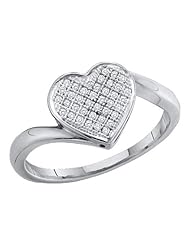 0.05CT DIAMOND HEART RING