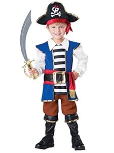 InCharacter Baby Boy's Pirate Boy Costume, Blue/Red, 4T