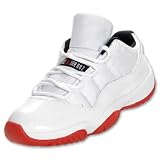 NIKE Jordan Retro 11 Low Men's Basketball Shoes, White/Varsity Red/Black