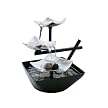 HoMedics EnviraScape Silver Springs Illuminated Relaxation Fountain - Black/ Silver
