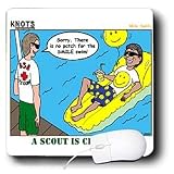 Rich Diesslins Funny KNOTS Scouting Cartoons - KNOTS Scouting Cartoon about the Mile Swim - Mouse Pads