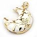 16 GB moon Shape Crystal Jewelry USB Flash Drive Necklace - Golden