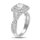 2.84 Ct Halo Style Diamond Engagement Ring Platinum thumbnail