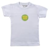 Hudson Baby Personalized Initial Tee Top - W, Neutral
