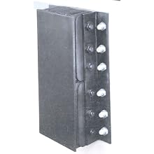 Durable Steel Face Rubber Dock Bumper, Rectangular, Laminated, Horizontal Mount