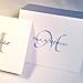 Pen & Pad Stationers 50 Personalized Note Cards with Matching Envelopes. Choose Large Script Initial in Blue or Block Initial in Grey/Black. Blank Inside. Optional Return Address Labels.