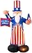 Giant Airblown Uncle Sam Yard Decoration - Inflatable July 4th Lawn Decor