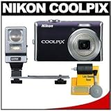 Nikon Coolpix S620 12.2MP Digital Camera with 4x Wide Angle Optical Viiberation Reduction (VR) Zoom (Noble Purple) (Refurbished by Nikon USA)