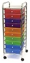 Advantus Cropper Hopper Home Center Rolling Cart, 10 Drawer Multi