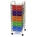 Advantus Cropper Hopper Home Center Rolling Cart, 10 Drawer Multi