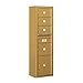 Salsbury Industries 3816S-04GFP Surface Mounted Horizontal 4C Mailbox, Gold
