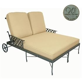 Windham Castings Savannah Casual Back Deep Seating Double Chaise Lounge Frame Only, Tuscan by Windham Castings