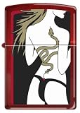 Girl with Snake Tattoo Sexy Lady with Serpent Zippo Lighter