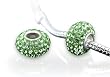 Andante-Stones Original Massiv 925 Sterling Silber Kristall Bead "Greenolicious" Element Kugel f�r European Beads + Organzas�ckchen