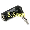 3.5mm Stereo Jack Socket to 3.5mm Jack Plug Right Angle Adapter