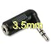 3.5mm Stereo Jack Socket to 3.5mm Jack Plug Right Angle Adapter