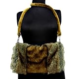 Dark Brown Cloche Fur Style Hand Warmer Muff