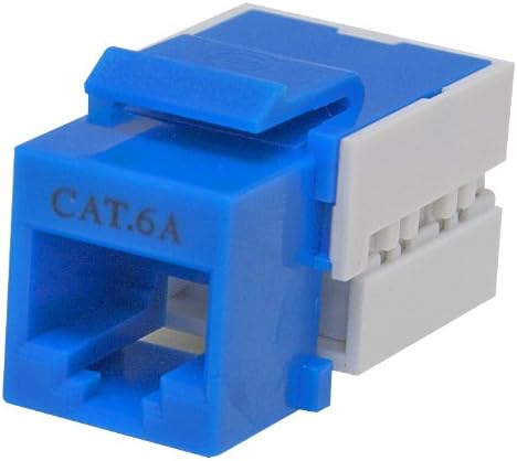 Kuhl Cable Cat6a Keystone Jack, Blue, RJ45 Female to 110 Punch Down