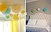 HEARTFEEL 12pcs 10 inch 8inch Tissue Paper Pom-poms Yellow Cream Grey Outdoor Decoration Tissue Paper Pom Poms Party Balls Wedding Christmas Xmas Decoration (Yellow Cream Grey)