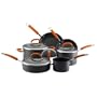 Rachael Ray Hard Anodized Nonstick 10-Piece Cookware Set, Orange