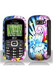 LG VN530 Octane Graphic Rubberized Shield Hard Case - Neon Floral