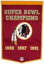 Washington Redskins 24"x36" Wool Dynasty Banner
