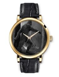 SPRAWL Aanalog Fashion Series Gold Ladies Watches of Genuine Black Leather Strap,Unique Wrist Watch for Women Girls Designed with Gorilla in the forest