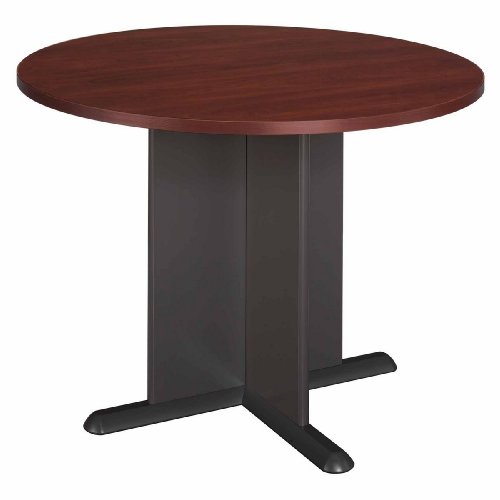 Bush Furniture Round Conference Table, Hansen Cherry/Galaxy