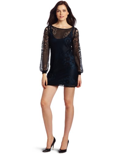 Only Hearts Women's Caroline Lace Mini Shift Dress with Liner