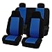 FH GROUP FH-FB102114 Classic Cloth Car Seat Covers Blue / Black color