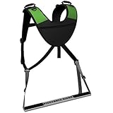 腰痛持ちのパパに朗報です。新発想の腰を痛めず疲れにくい直立式ハンズフリーおんぶ用品★スタンディングキャリヤー★ユニセックス　　 Piggyback Rider社【並行輸入】 (グリーン（ベーシックモデ