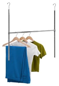 Honey-can-do Hng-01816 Chrome Adjustable Hanging Closet Rod: Home & Kitchen