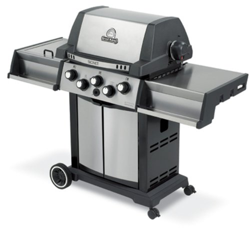 Broil King Signet 90 Natural-Gas BBQ Grill with Side Burner and Rear Rotisserie