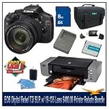 Buy EOS Rebel T2i Digital SLR Kit w 18-135 Lens. Includes PIXMA Pro 9000 Mark II... by Canon